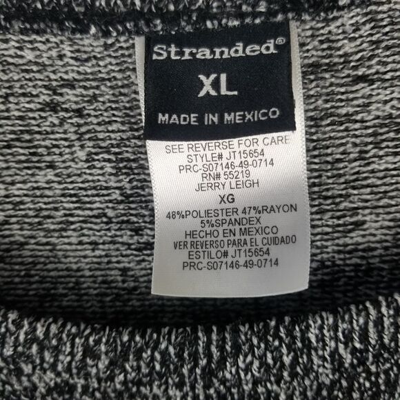 STRANDED " WILD AT HEART" BLACK WHITE KNIT SWEATER. SIZE XL. - Picture 3 of 10